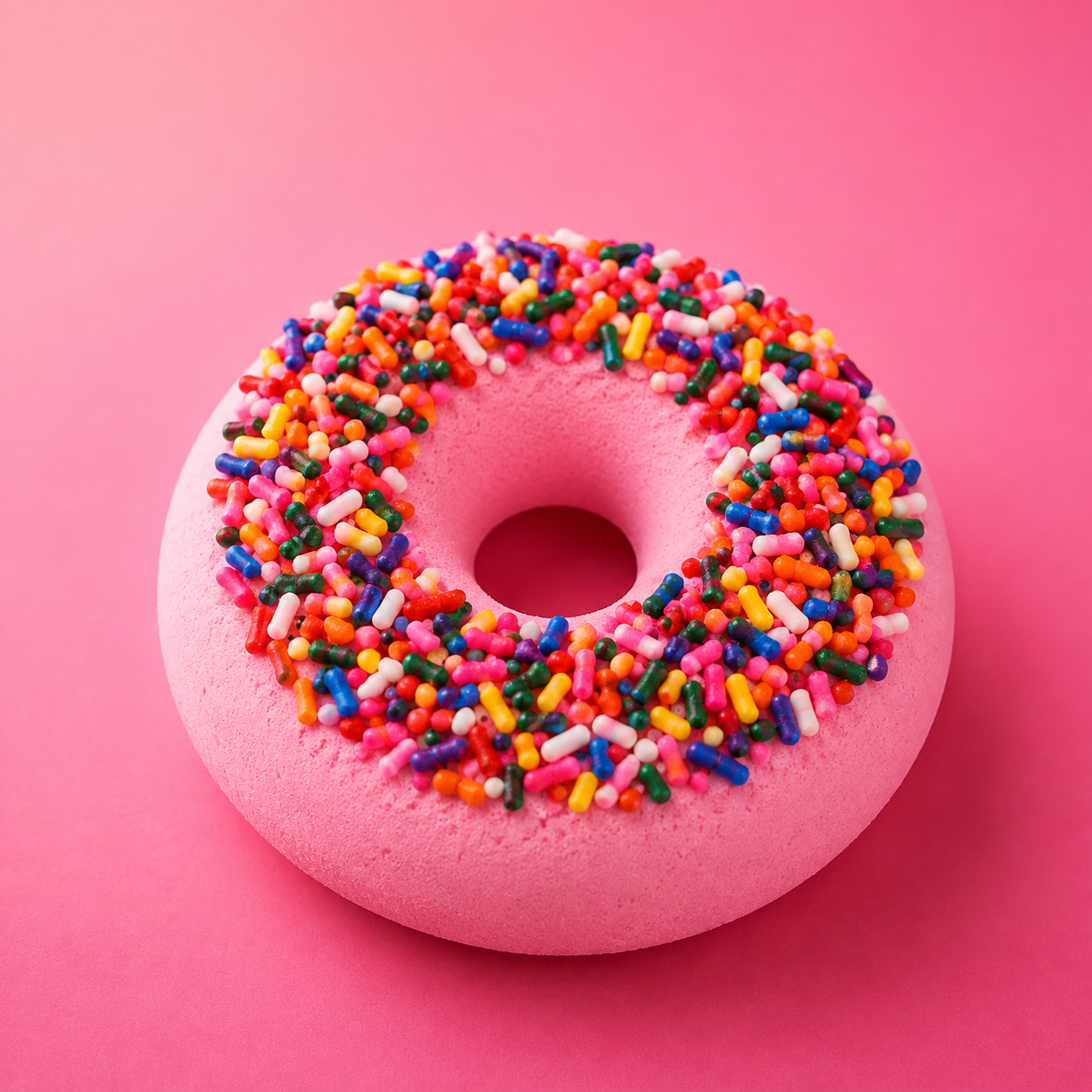 Pink Sugar Bubble Donut